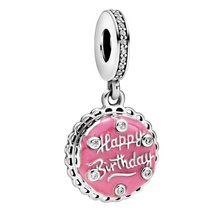 Load image into Gallery viewer, Pink Birthday Cake Dangle Charm
