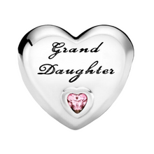 Load image into Gallery viewer, Granddaughter Heart Charm
